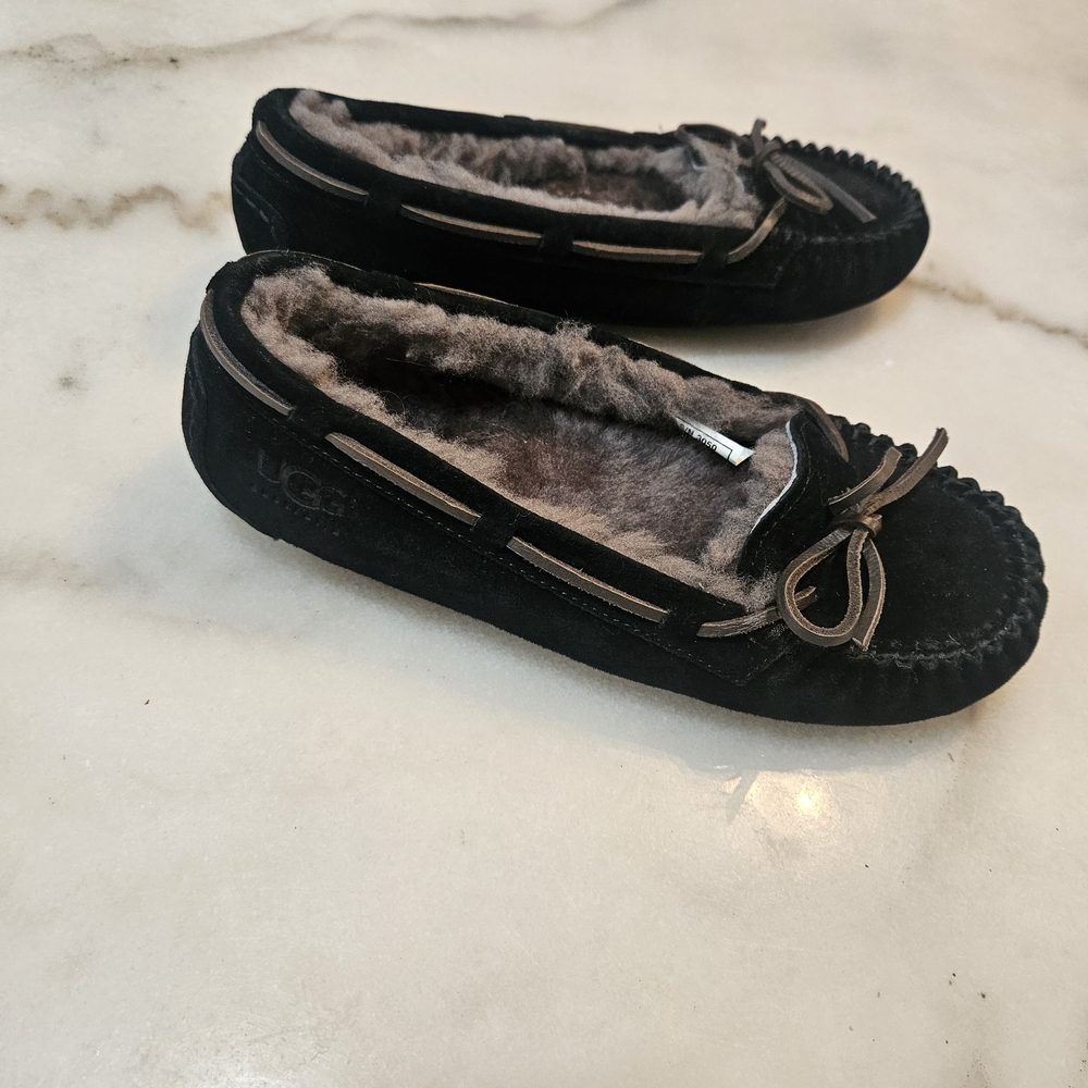 UGG Women's Black Moccasin Slippers